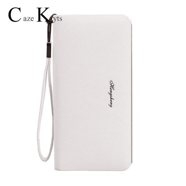 

wallets business casual clutch bag men's wallet long multi-function handbag large-capacity with hand rope, Red;black