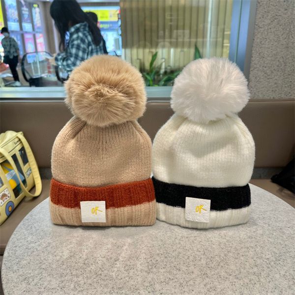 

mens womens beanie knitting cap luxury designer skull caps winter warm wool hat outdoor fashion hairball knit hats beanies casquette, Blue;gray