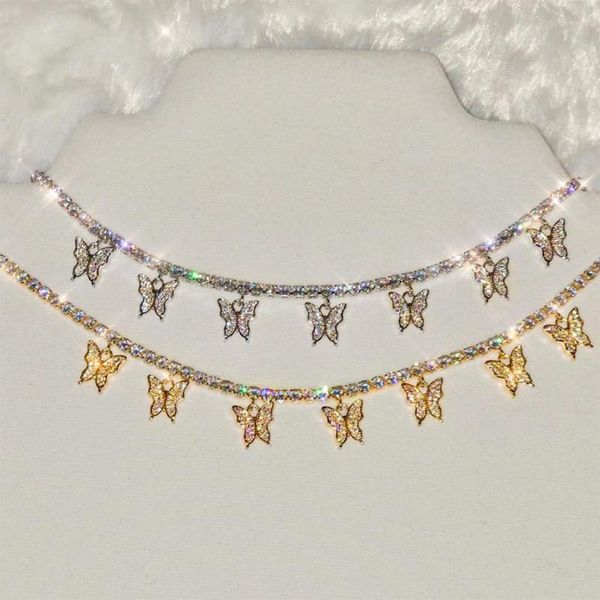 

pendant necklaces valentine's day present necklace shiny noble butterfly for women girlfriend wife gifts high quality, Silver