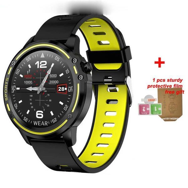 

greentiger new l8 smart watch men ecg + ppg ip68 waterproof blood pressure heart rate fitness tracker sports smartwatch vs l5 l7
