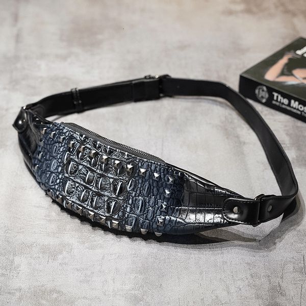 

pockets chest bag men's leather waist mobile phone leisure