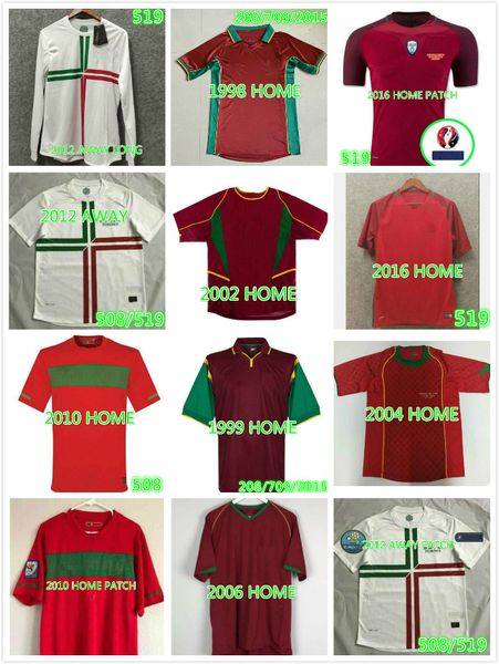 

1998 1999 2010 2012 2016 retro j.moutinho 8 soccer jersey rui costa figo football shirts camisetas de fútbol uniforms size s-xxl, Black;yellow