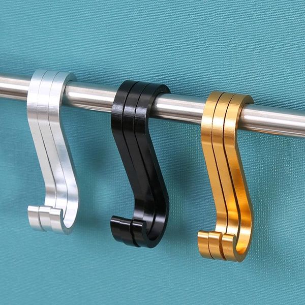 

hooks & rails 1/5/10 pcs space aluminum s hook bedroom kitchen multifunctional hanging clasp holder storage tools