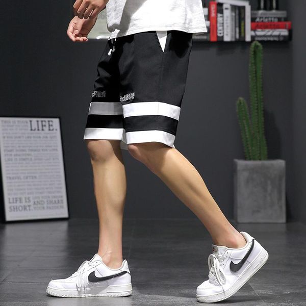 

men's shorts mens casual summer beach sport joggers plain half trousers fashion breathable comforta jag6001 4xl, White;black