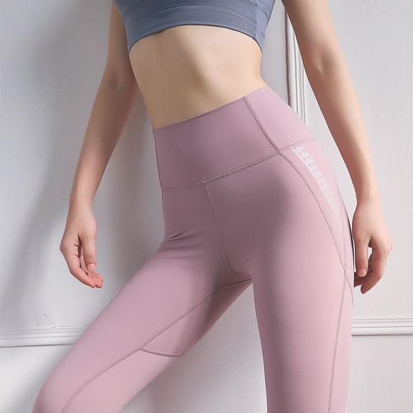 

sport leggings push up yoga pants leggings women fitness tights with pocket femme high waist rnning tights sportswear, White;red