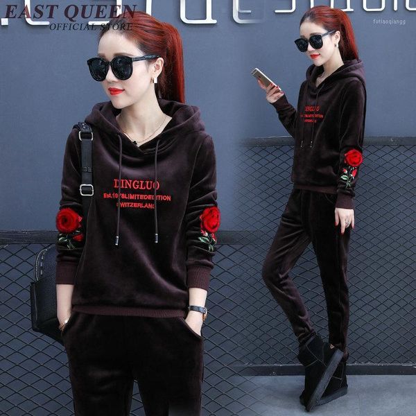 

women's tracksuits spring winter women hooded embroidery letter print pullovers and loose casual pants sporting two piece suits dd246 f, Gray