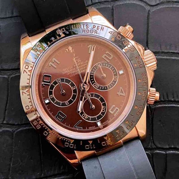 

men's watch with 7750 automatic mechanical movement of factory n v2 classic version, Slivery;brown