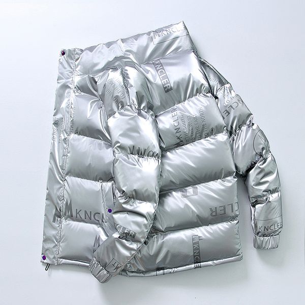 

2021 new winter men brand canada hem print filled with 90% duck down keep warm and leisure coat white jacket vomi, Black