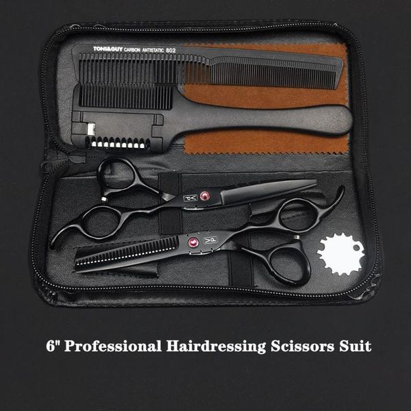 

hair scissors 6.0 inch japan professional hairdressing barber thinning with accessories barbershop set