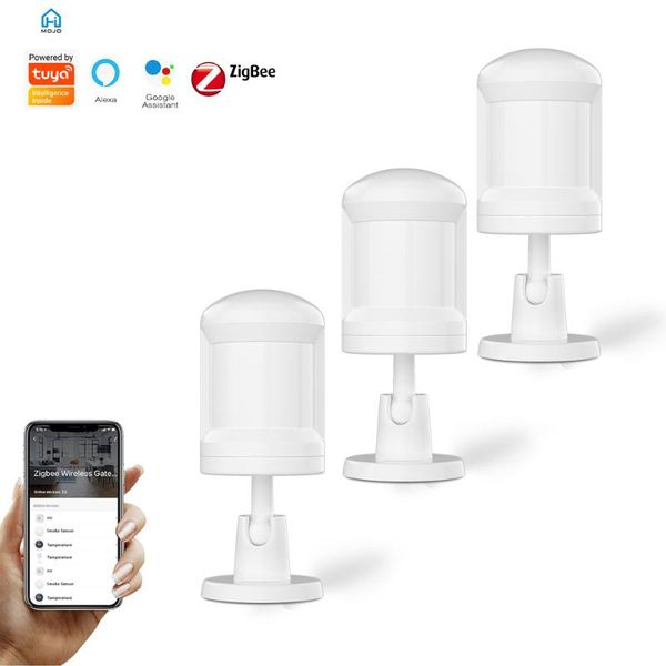 

smart home control himojo tuya zigbee 3.0 pir motion sensor human body movement wireless wifi 2.4ghz gateway hub with foot stand