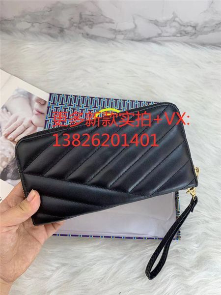 

designer bag 2021 new tb embroidered wrist medium long silver wallet lady's handbag