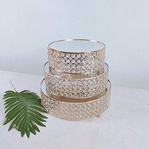 

other bakeware 1pcs-3pcs 10inch 14inch crystal cake stand restaurant el service tray kitchen storage decoration tool