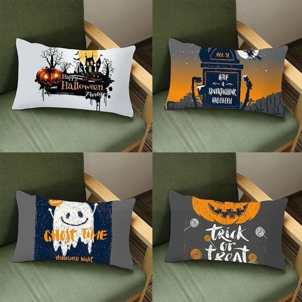 

pillow case 30*50cm halloween home decoration pillowcase pumpkin tombstone pattern supplies ghost sofa k7k5