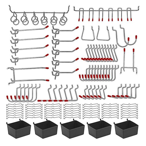 

114/140pcs metal pegboard hooks organizer assortment kit peg locks hanging applications pegboard hook for home use