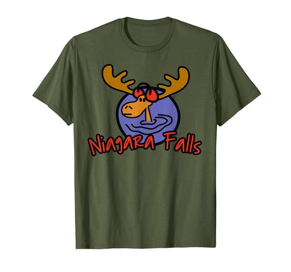 

niagara falls moose t-shirt, White;black