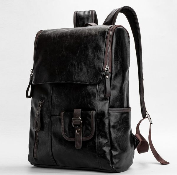 

designer lapmen backpack pu leather bag casual daypacks mochila male luxurys bags