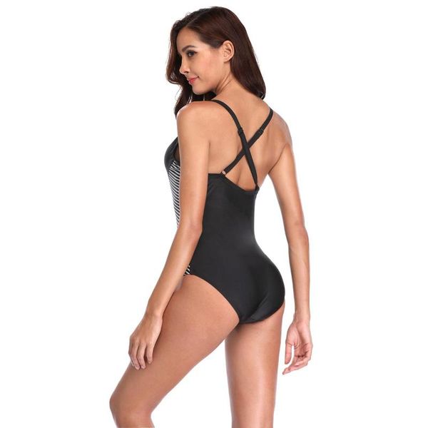 

one-piece suits women's color block athletic one piece swimsuits lap bathing suit