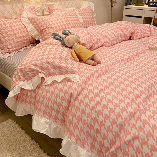 

bedding sets 4-piece set of cotton king size bed  cover duvet pillow case