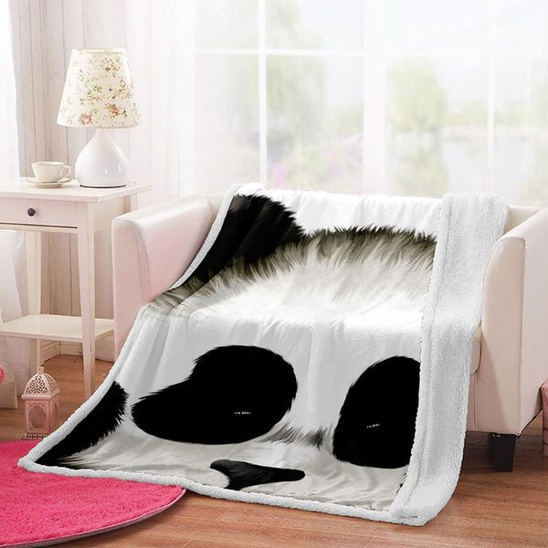 

blankets irisbell home panda print fashion blanket travel camping all season warm sherpa square picnic wool soft throw