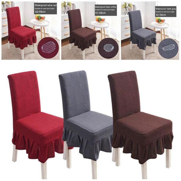 

chair covers waterproof plaid polar fleece pineapple pattern cover elastic plain ruffled edge dining table restaurant stool