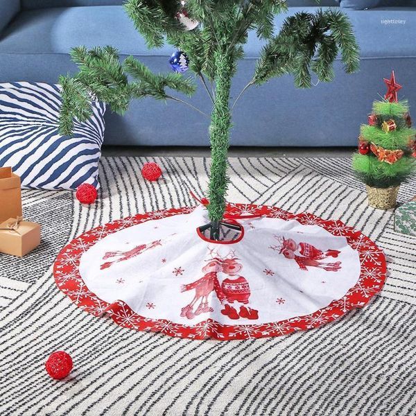 

christmas decorations non-woven tree skirts xmas ornaments for home holiday decoration year aprons carpet decor1