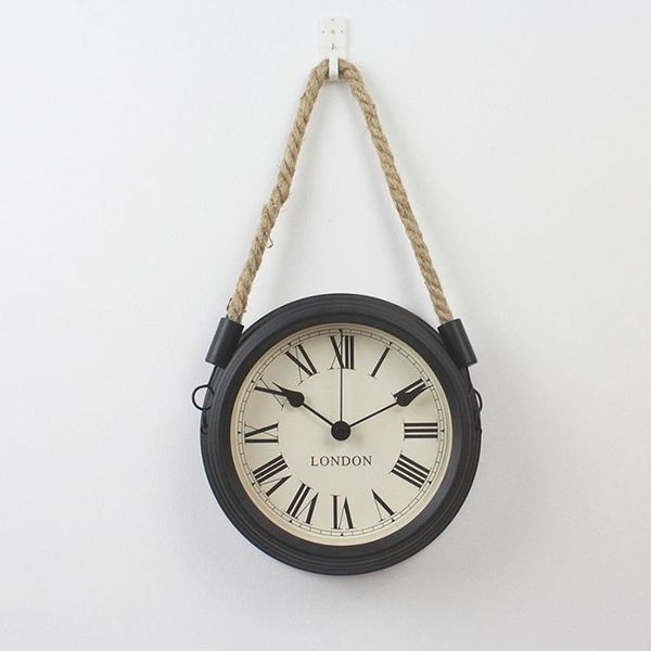 

wall clocks american clock country pow living room ultra-quiet simple modern metal relogio parede home decorative watches 50q337