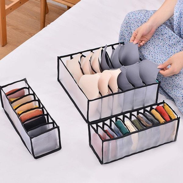 

storage drawers underwear bra organizer box foldable drawer closet organizers boxes for scarfs socks 1/3pcs