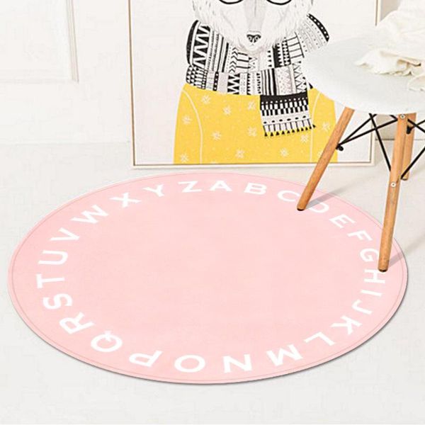 

carpets ins fashion numbers letters printed round carpet for bedroom door mat soft hallway indoor sofa bedside floor rug non-slip pad