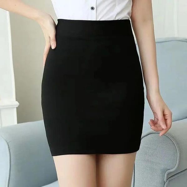 

skirts straight skirt women's 2021 summer korean fashion high-waisted short mini pencil black