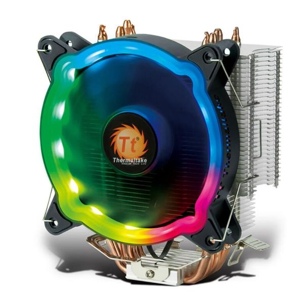 

fans & coolings thermaltake cpu cooler cooling fan silent 12v rgb led lighting effect pc computer heatsink radiator for inter lga 1366 115x