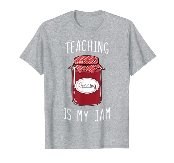 

teaching is my jam - reading teacher t-shirt, White;black