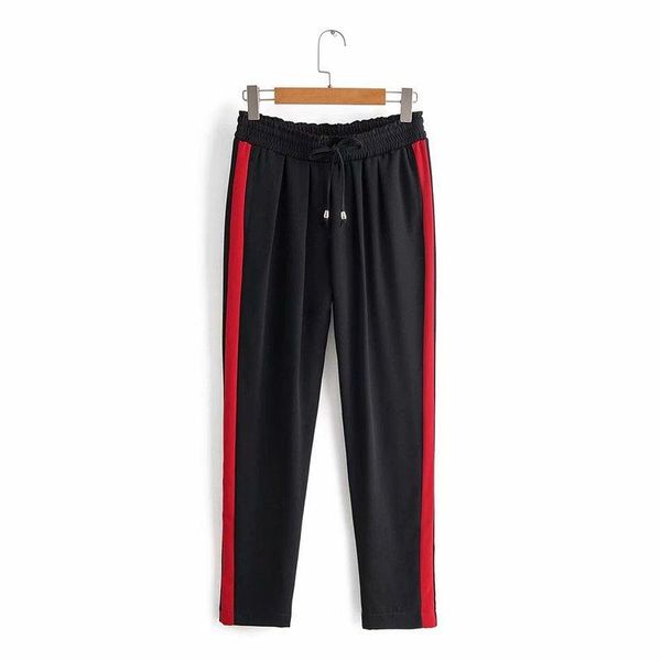 

women's pants & capris arrival sy40-387 european and american fashion color matching casual, Black;white