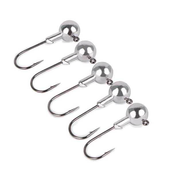 

50psc/lot 1.5g/2g/3.5g/5g/7g lead head hook jigs bait fishing hooks for soft lure tackle