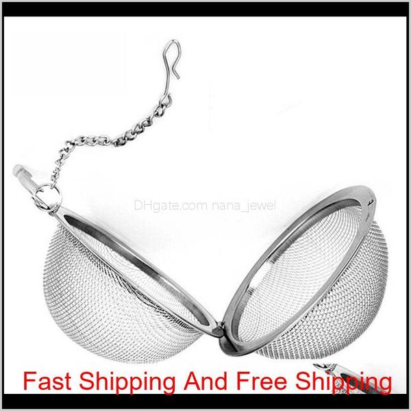 

5cm tea infuser stainless steel locking tea pot infuser reusable sphere mesh tea strainers kitchen drinking accessories ball ty7-312 7 jnpsc