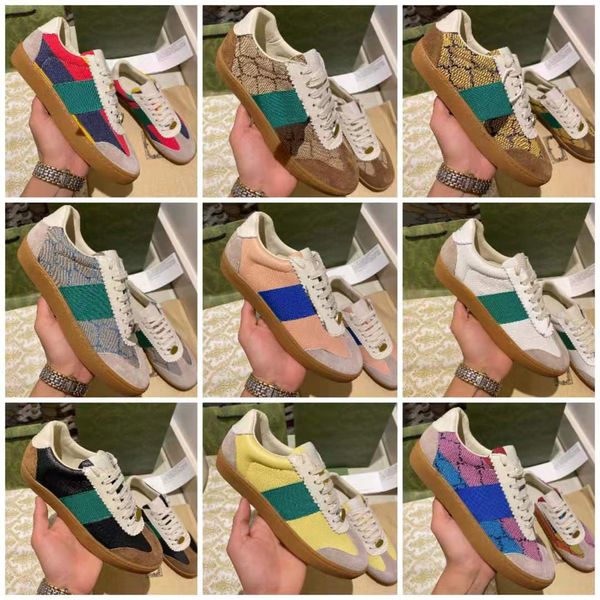 

2021 women silk canvas casual sport shoes sneaker fashion men tumbled leather flat sneakers r couples runners trainers shoe with box large s, Black
