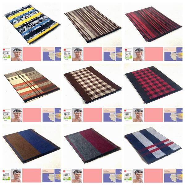 

hats, scarves & gloves sets autumnwinter mens fashion silk striped long scarf soft comfortable keep warm women's wrap+shower ca, Blue;gray