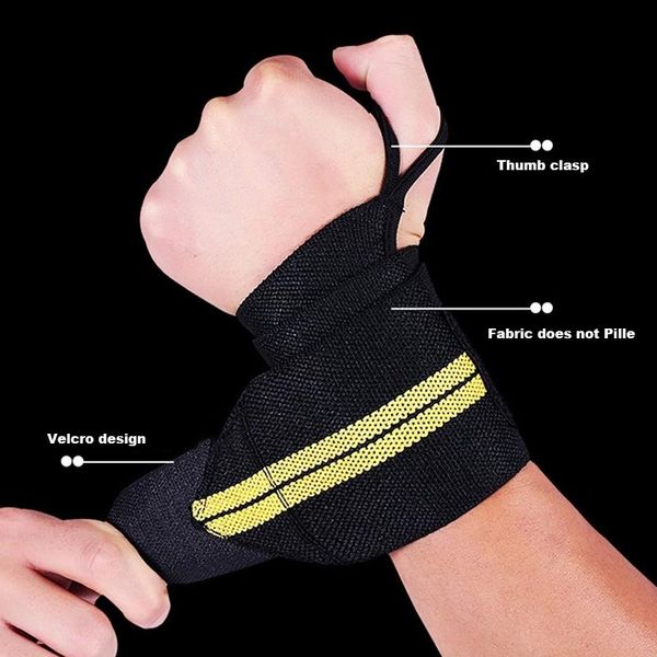 

1 piece sports wrist support strap wraps training hand bands fitness safety breathable basketball badminton fitness exercise, Black;red