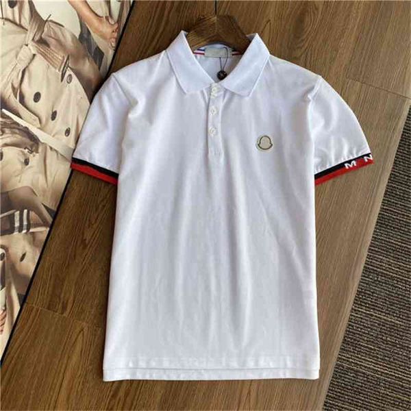 

2021 designers t shirt summer europe paris polos american stars fashion mens tshirts star satin 100% cotton polo casual t-shirt women mans u, White;black