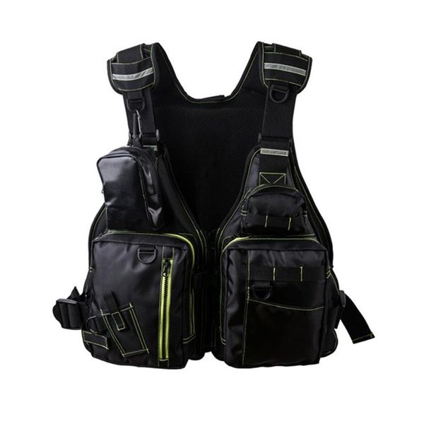 

men's vests fishing vest pack with multi-pockets, lightweight breathable unisex, adjustable quick-dry plus size, Black;white