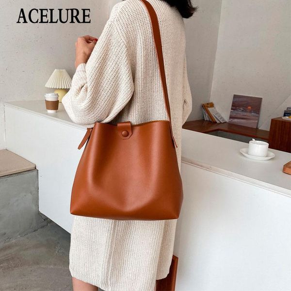 

shoulder bags acelure high capacity shopping handbags purse hasp for women soft pu leather large casual tote big