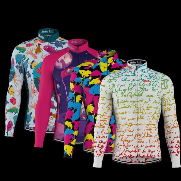 

racing jackets lairschdan men cycling jersey long sleeve maillot summer quick dry bicycle clothes bike wear camisa para ciclismo mascul, Black;red