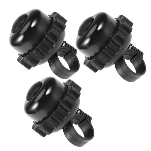 

bike horns 3pcs vintage bell rotating cycle practical horn accessories (black)
