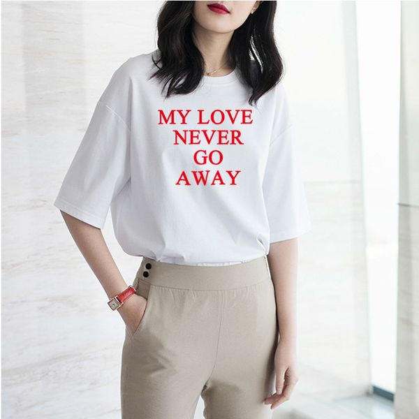 

2021 new ulzzang letter print t-shirts female will see black-style black-yellow harajuku korean schoolgirl loose t tczo, White