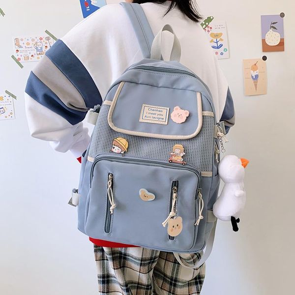 

backpack korean version of harajuku fashion girl student large capacity multifunctional school bag all-match package