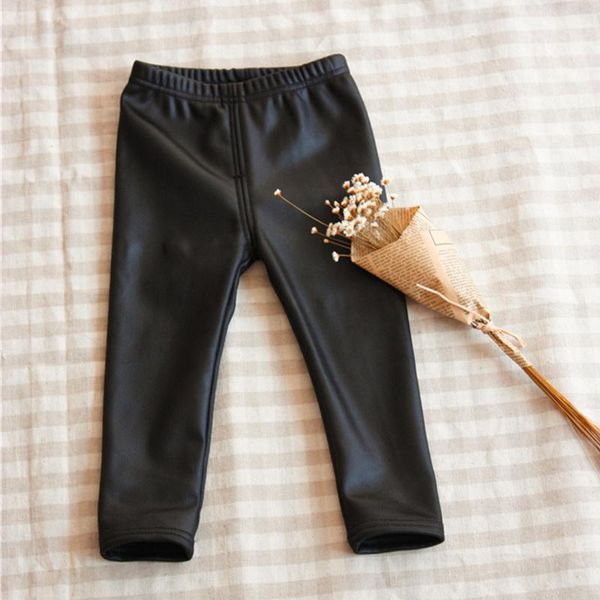 

trousers autumn winter baby girls pu leather pants 1-4 year, Blue