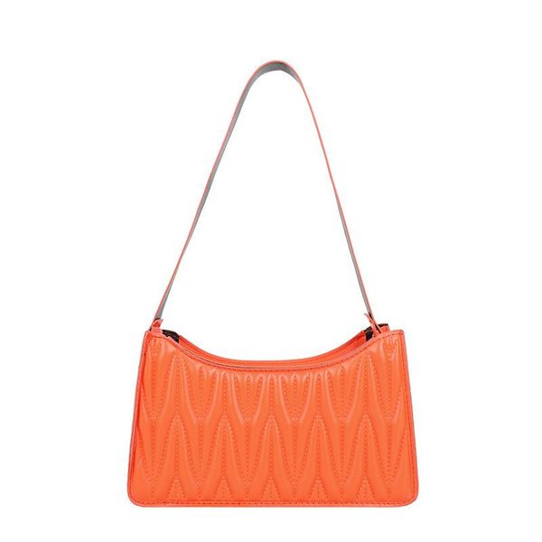 

evening bags pleated pattern women underarm bag vintage design pu leather ladies small shoulder female tote baguette purse handbags