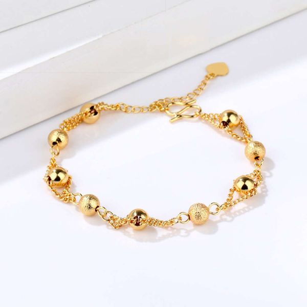

bracelet fashion gold plated room sand beads bracelet creative imitation jewelry of vietnam gold plated bracelet, Golden;silver