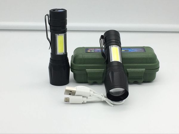 50 stücke mini high power taschenlampe penlight USB linterna arbeit blitzlicht Taschenlampe wiederaufladbare Batterie Lampe Camping #202154