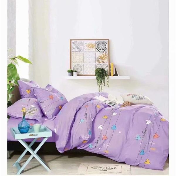 

bedding sets 3d set cartoon love printed purple duvet cover comforter covers for children girls room bedclothes decor