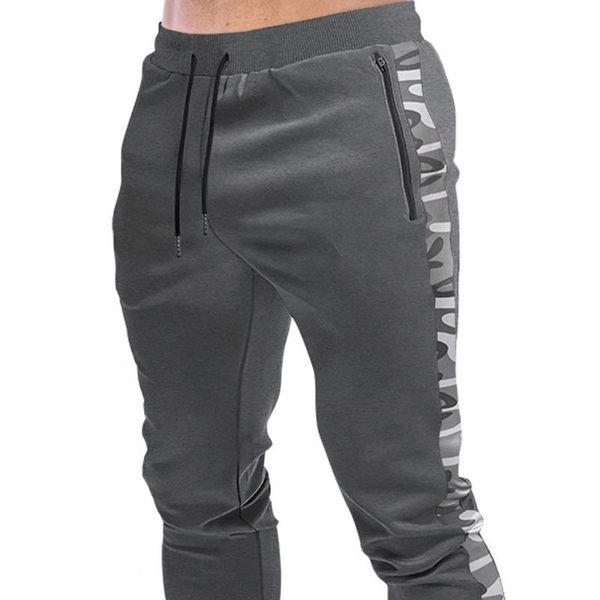 

men's pants 2021 running training sports cotton trousers breathable slim beam mouth casual health, Black